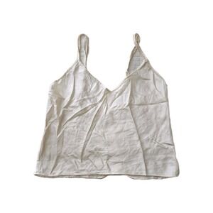 Victoria's Secret Silk Ivory Spaghetti Strap Cropped Lingerie Spring Summer Cami